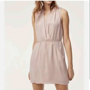 Aritzia Wilfred Sabine Pink Wrap Mini Dress